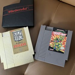 Legend of  Zelda 1  gold Edition and Turtles II Arcade Game  