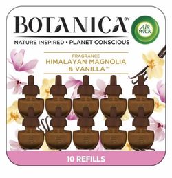 Air Wick Botanica Himalayan Magnolia & Vanilla Scented Oil Refills – 10 Pack