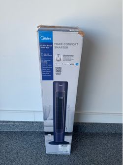 Lasko 42” Wind Curve Oscillating Tower Fan w/ Remote – T42050 – Black/Brown