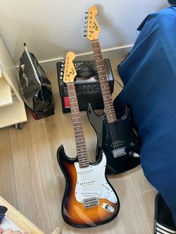 Squire Stratocaster Guitars and Amp