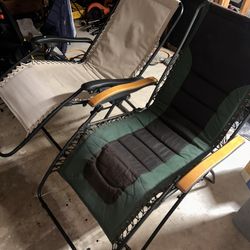 2 Anti Gravity Folding Chairs 