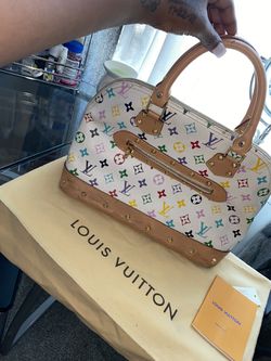 Louis Vuitton White Multicolor Monogram Alma PM Bag