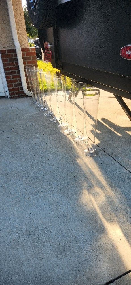 Trumpet Glass Vases Used For Quince Or Wedding Centerpieces