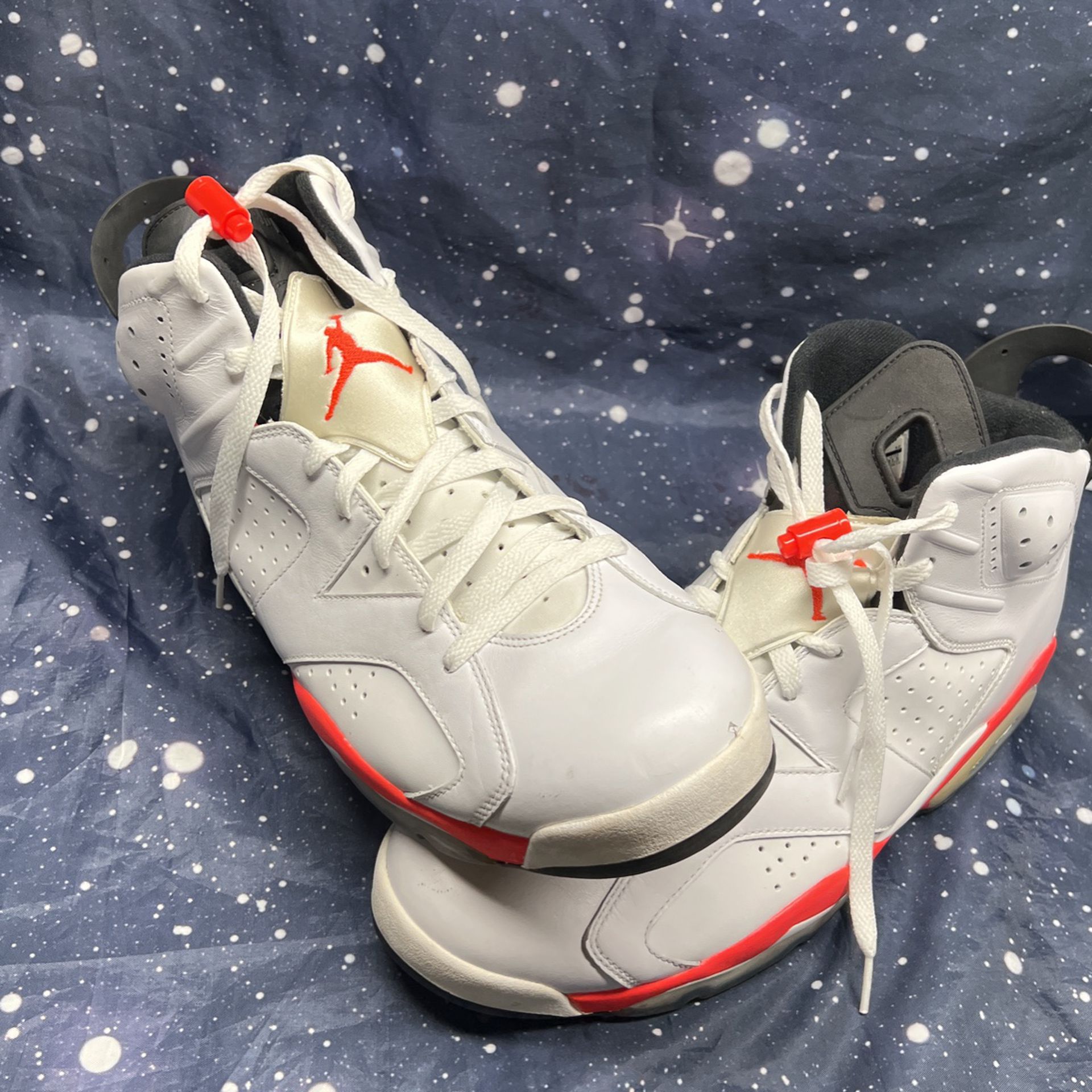 Size 13 1/2 Jordan 6 Retro Infrared White 2014