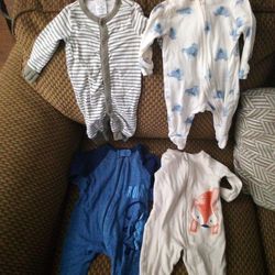 Baby boys 0-3 month sleeper onesies