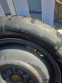 T135/80R16 Spare Tire on Steel Rim