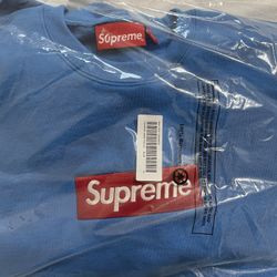 Supreme Box Logo Crewneck Blue Size Medium