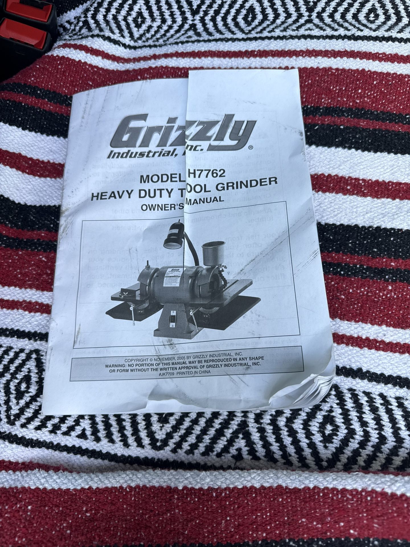 Grizzly tool grinder new