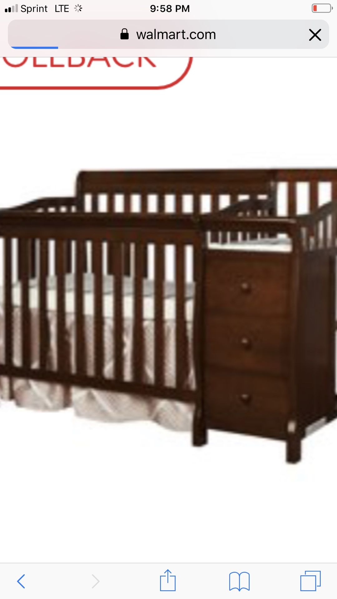 Wooden crib baby girl beautiful almost like new would go with car seat for 130$ both