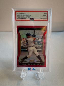 2009 Topps Finest - Miguel Cabrera #95 Red Refractor /25 🔥PSA 9 POP 1🔥 (Z)