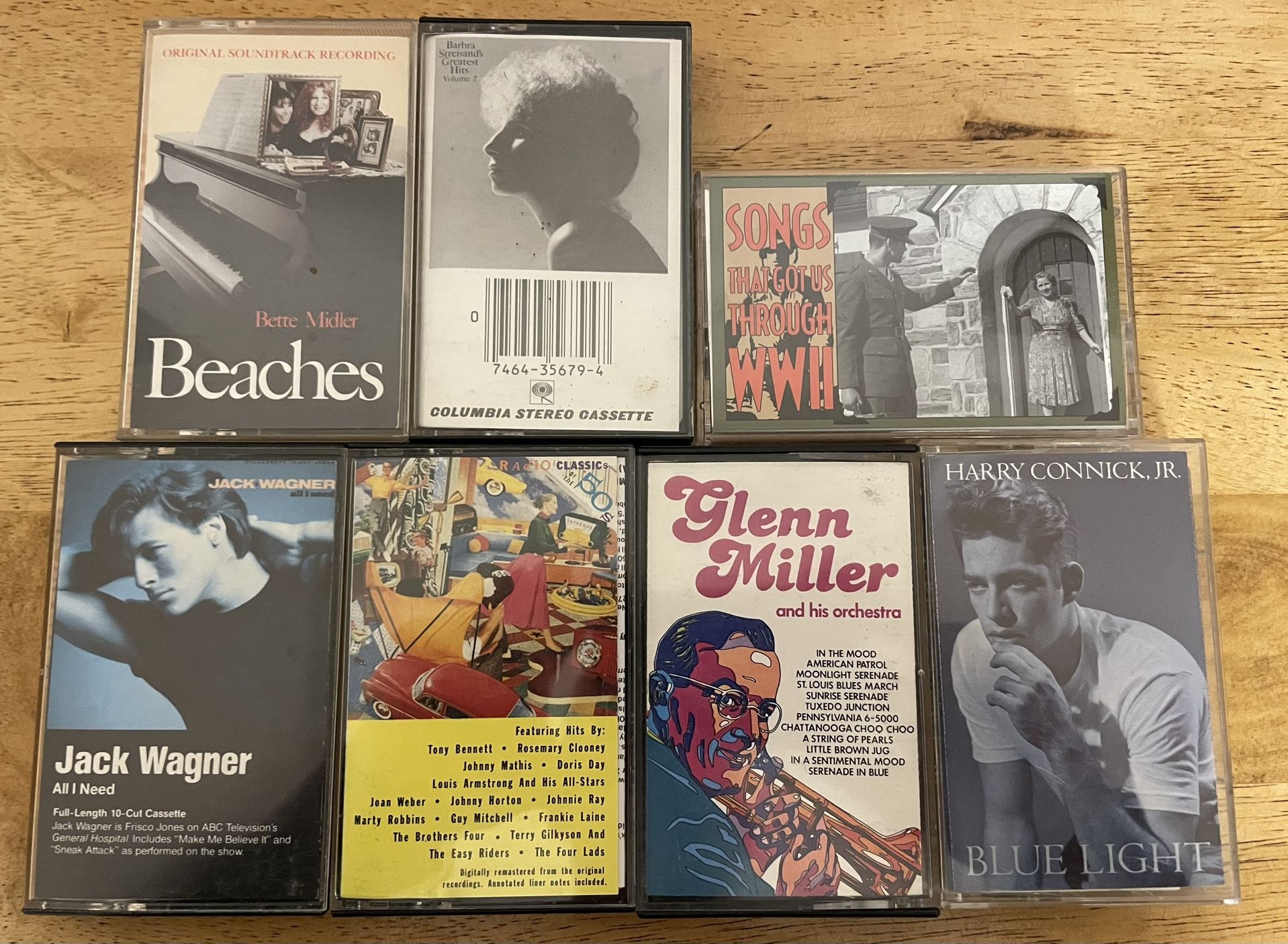 Collection of Audio Cassettes Beaches Soundtrack, Streisand, Connick, Wagner