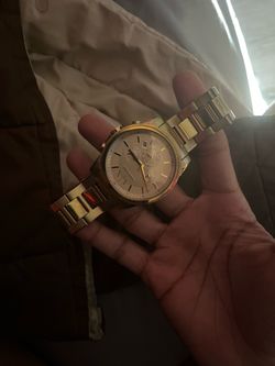 Gold Armani exchange watch
