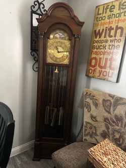 antic grandfather clock