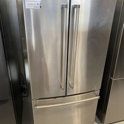 KitchenAid Stainless Steel 22 Cu. Ft. 33” Width Standard Depth French Door Refrigerator With Interior Dispenser 