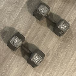 50 Lb Dumbbells