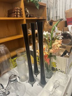 Tall crystal Vases