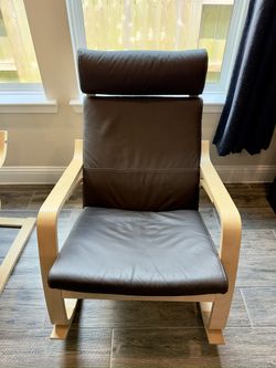 Rocking Chair, Birch Veneer/Glose Dark Brown