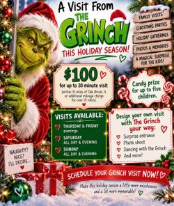 Grinch visits this holiday season book yours today!
