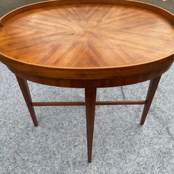 MAHOGANY OVAL SERVING TABLE BY DREXEL FURNITURE