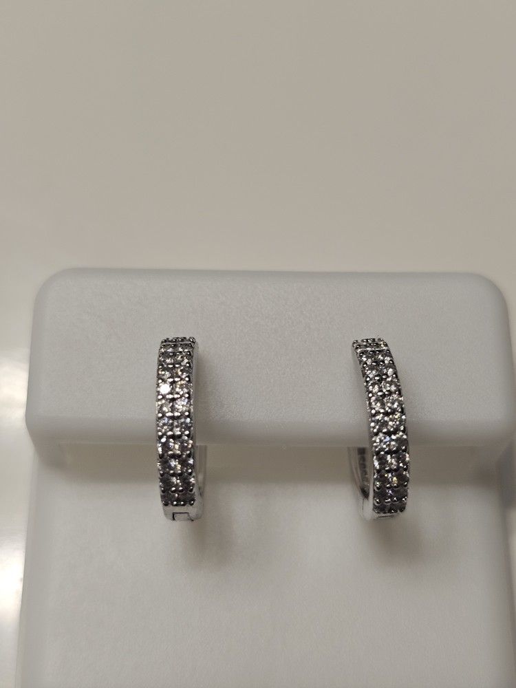 Moissanite Sterling Silver Earrings