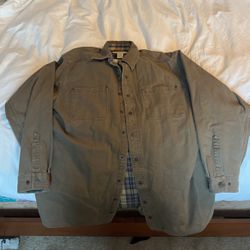 LL Bean Denim Jacket With Flannel Interior 