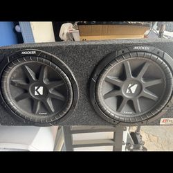 Amp +2 10inch subs in custom box 
