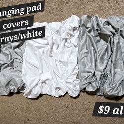 INFANT CHANGE PAD COVERS SET OF 3  & WATERPROOF PADS 