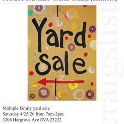 Multi family Yard Sale