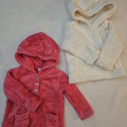 12 Month Fluffy Girls Hoodie