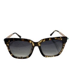 DIFF Bella Oversized Sunglasses for Women UV400 Protection Amber Tortoise + Stee