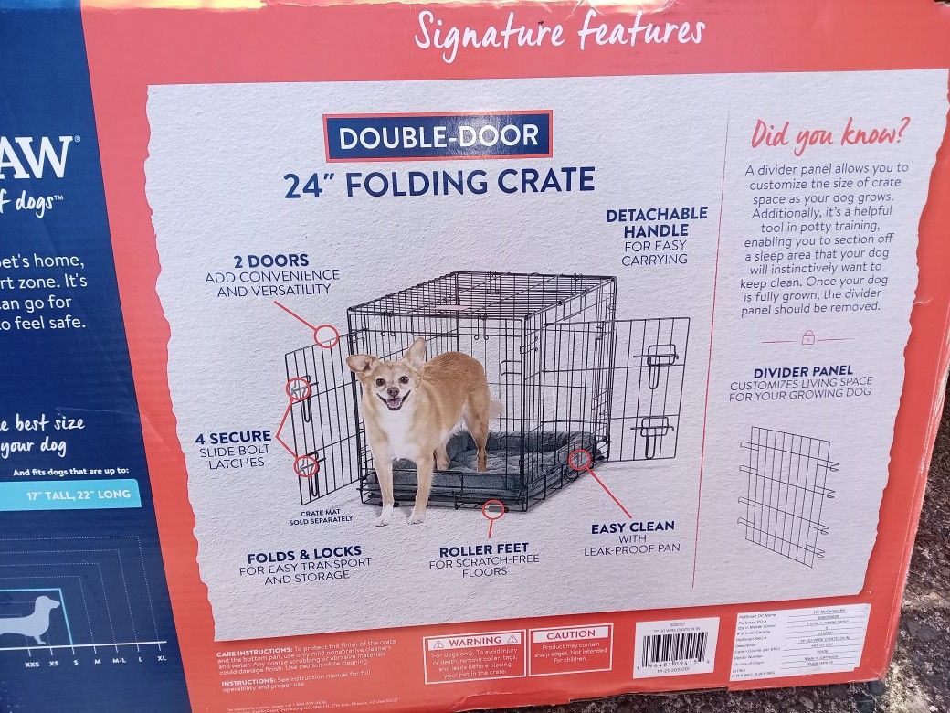 Top Paw 24" Folding Dog Crate