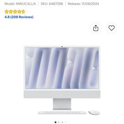 Imac 24 inch Desktop Computer 