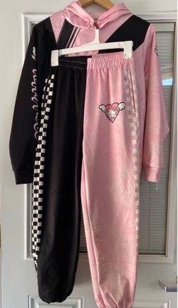Hello Kitty pink and black 2-piece matching outfit set