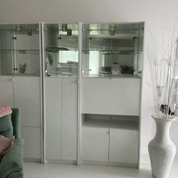 Wall Unit  Lighted  Faux Stone