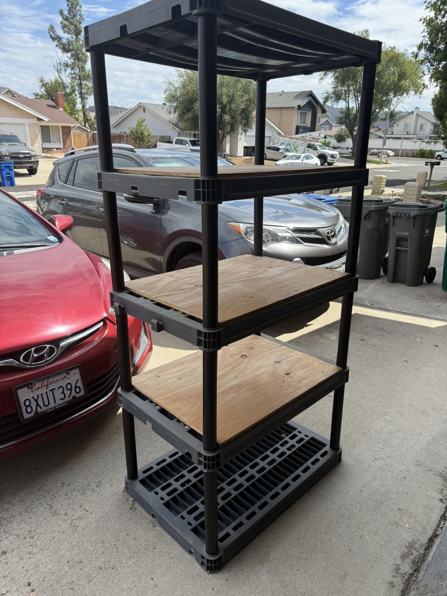 5 Shelf Plastic Garage Organizer 