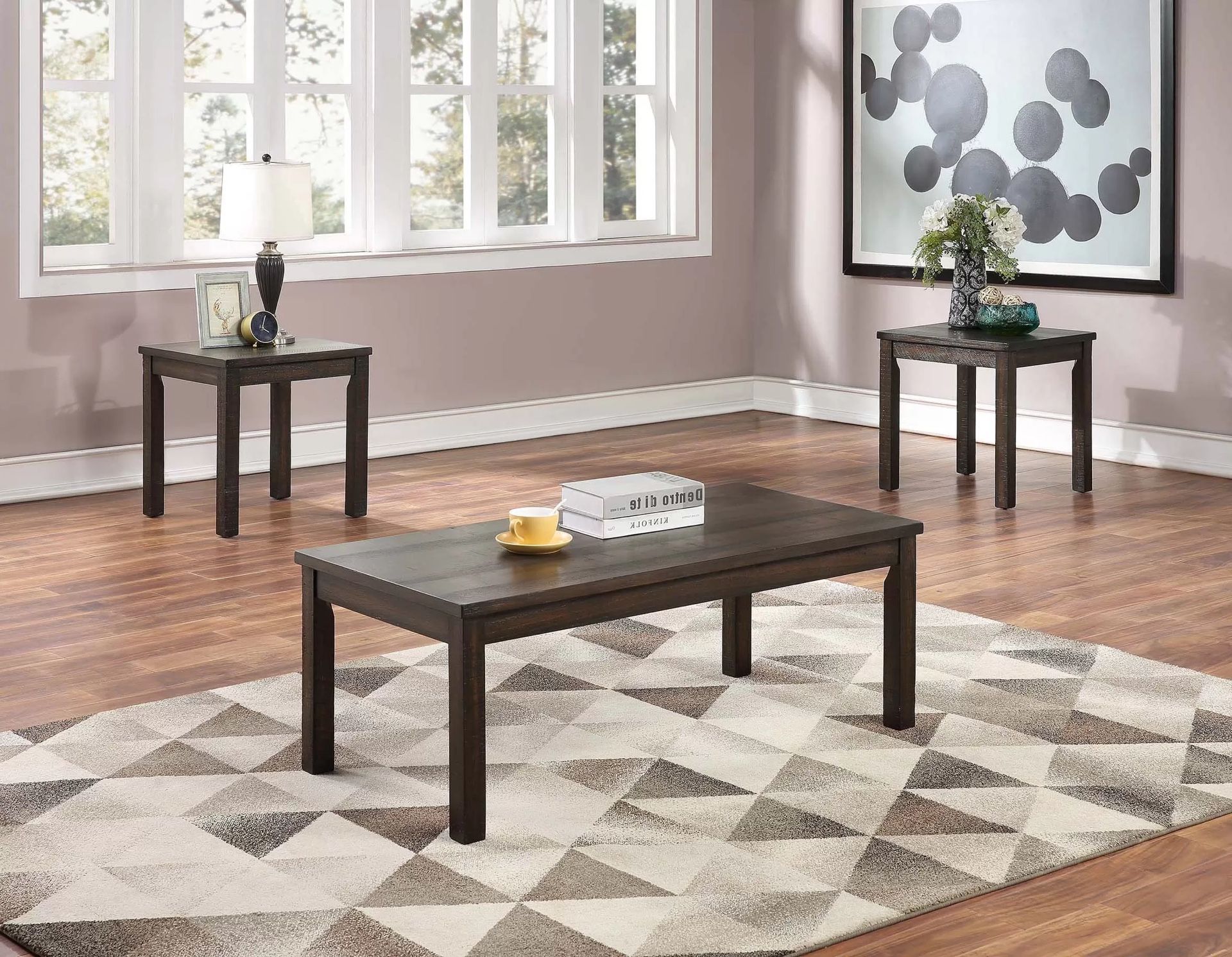 Wood Coffee Table Set