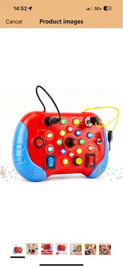 Brand new Montessori Busy Board for Toddlers with 8 Switches 15 LED Light Music Kids Sensory Game Board Switches Portable Activity Travel learning toy