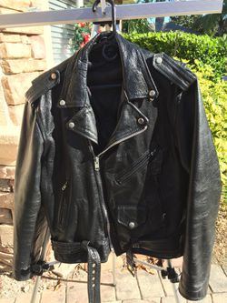 Men’s Leather Motorcycle Jacket Size XL