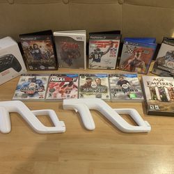 Miscellaneous Video Game Stuff. Guitar Hero, Zelda, Wii Zapper, Age Of Empire, Steelseries Nimbus, Sports Games, PS2, PS3, PS4, PC, Wii
