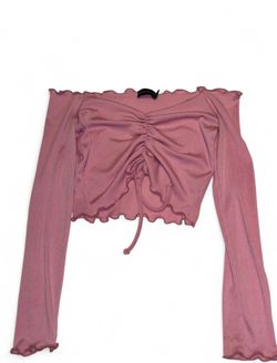 Pink PrettyLittleThing off the shoulder top