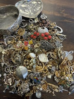 Gold Filled N Rhinestone Broken Earring Lot