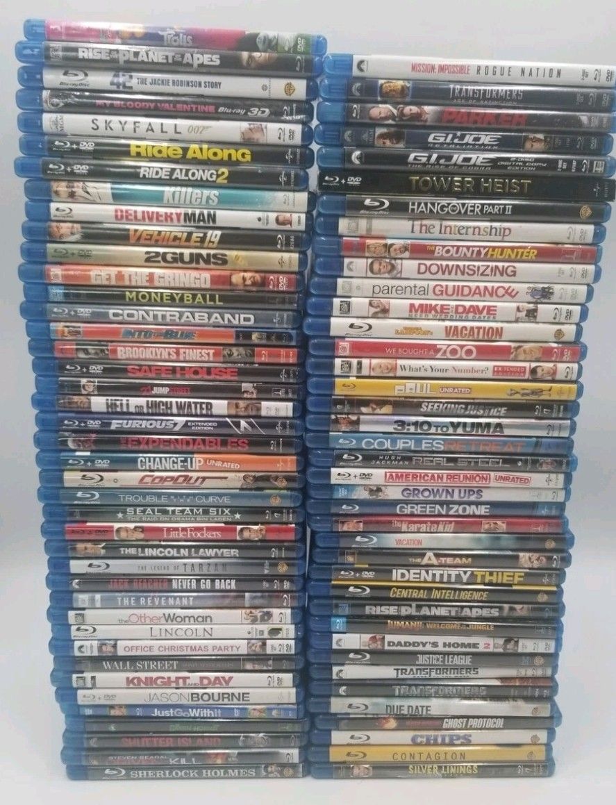 Lot Of 80 Blu-ray Discs. Very Good Condition.