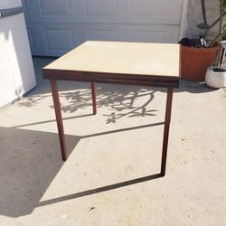Vintage Wood Folding Card Table 