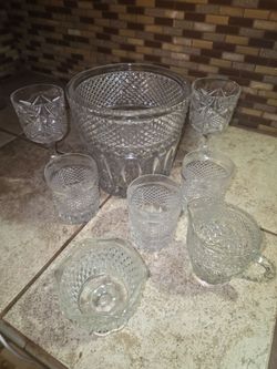 Crystal Set - Bowl and Glasses