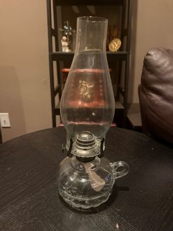 Clear Glass Oil Kerosene Lamp with Handle