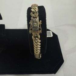 10k Cuban Link Bracelet Solid  