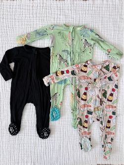 Designer newborn footie zipper bundle
