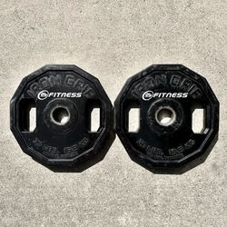35lb Iron Grip Urethane Rubber Plate Pair - Commercial Grade / High Quality