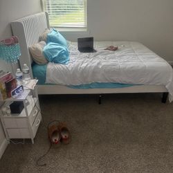 Queen Bed- Mattress and Headboard, Bedframe