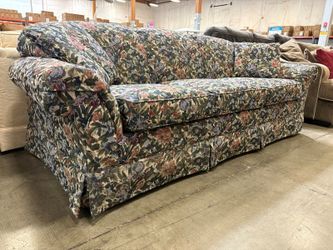 LA-Z-BOY Vintage Floral Tapestry Upholstered Sofa